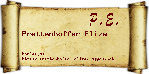 Prettenhoffer Eliza névjegykártya